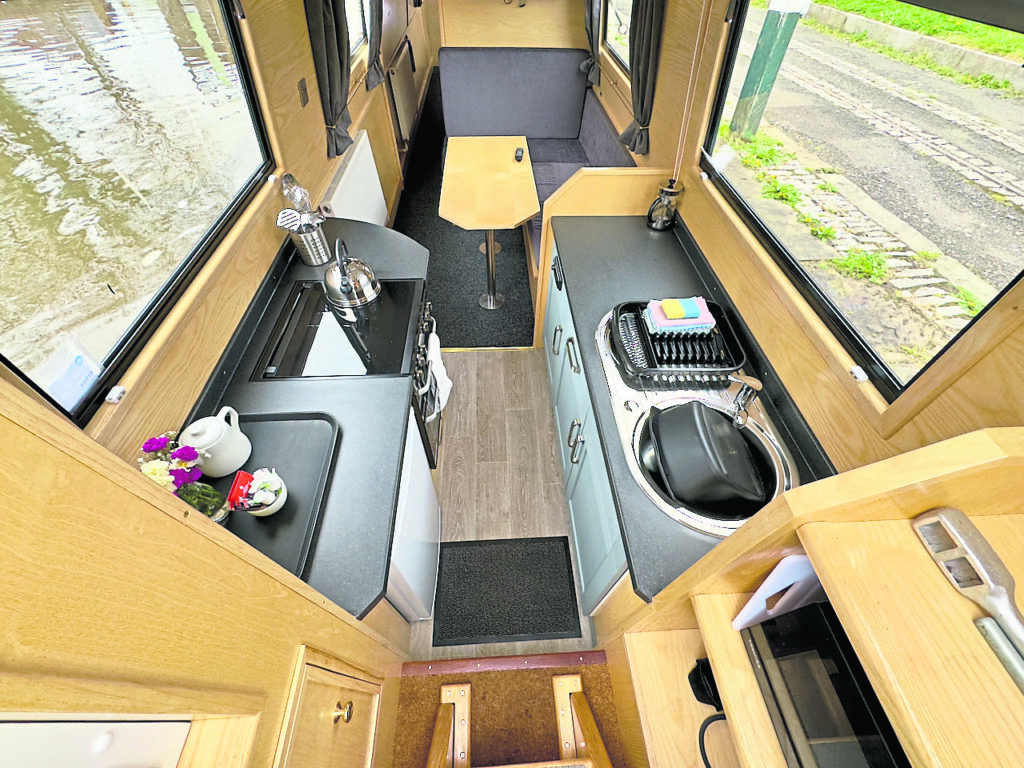 Well-equipped galley.