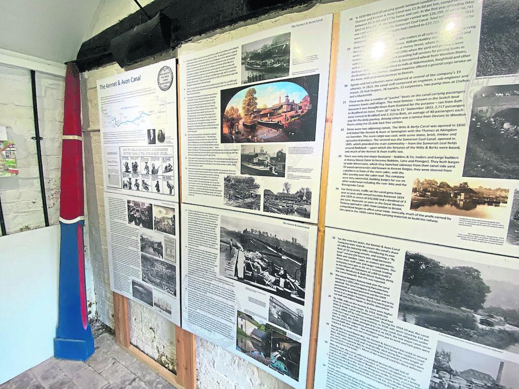 This display board gives a very detailed history of the Kennet & Avon Canal. PHOTOS: NICOLA LISLE