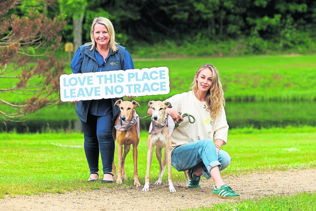 If you love this place, leave no trace campaign requests dog owners take action. Maura Kiely (left), CEO of Leave No Trace Ireland with Irish model Thalia Heffernan. PHOTO: SUPPLIED