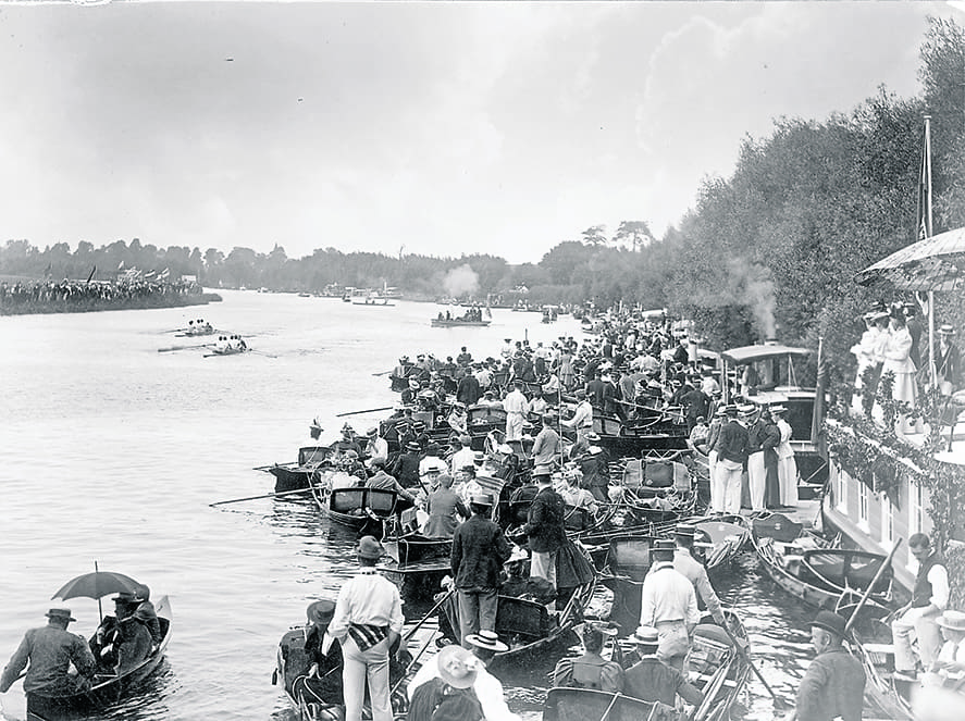 An aerial view of Saunders’ boathouse
