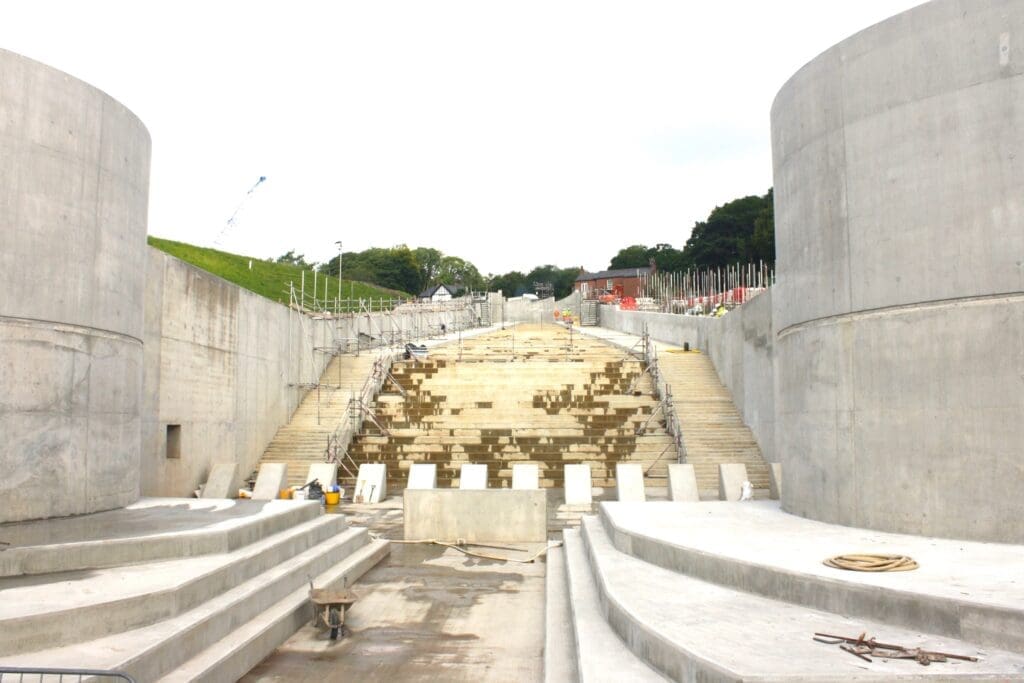 The view up the spillway channel. PHOTO: CRT