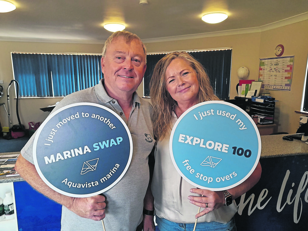 Mark and Tracey, from narrowboat Jasz, are moorers at Cropredy Waterside & Marina, who stayed at Ventnor on the Explore 100 scheme for a few nights while on their way to Crick Waterside & Marina. PHOTO: AQUAVISTA