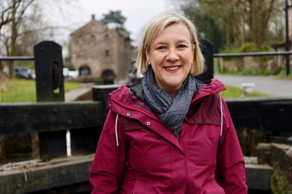 MP Lisa Samrt at Marple Locks. PHOTO: SUPPLIED