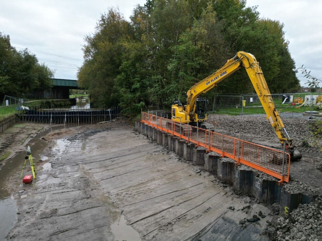 (IMG: United Utilities burst water main repairs on Leigh Branch 2.jpg)

A bespoke repair was made to the canal bank between Poolstock Lock and Bamfurlong Bridge. PHOTO: CRT