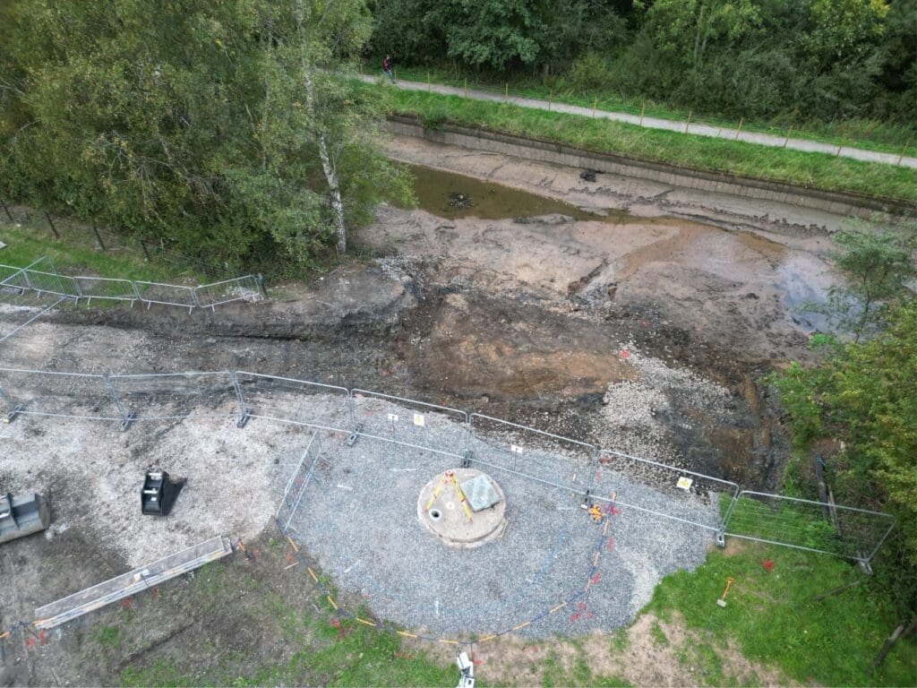 United Utilities burst water main repairs on Leigh Branch