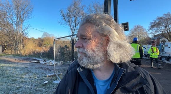 Anthony ‘Flek’ Fletcher, whose narrowboat Ganymede fell into the gaping hole. PHOTO: FACEBOOK/PAUL SMITH-STOREY