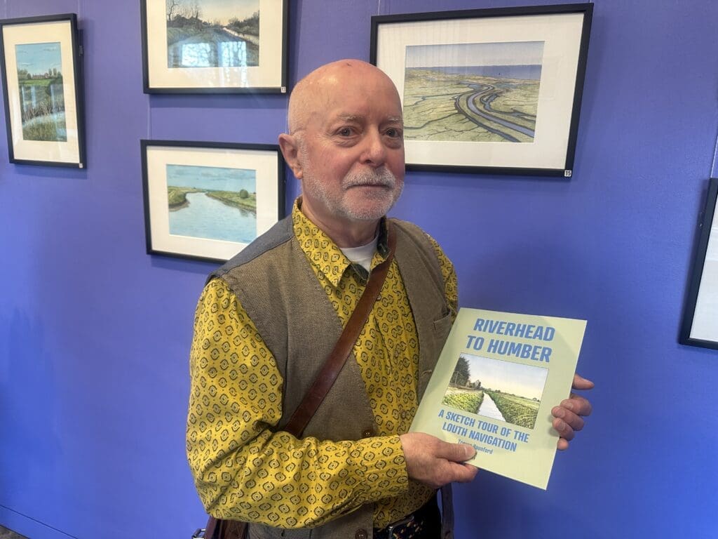 Artist Trevor Bounford at the Riverhead To Humber exhibition. PHOTO: LUCY WOOD 
