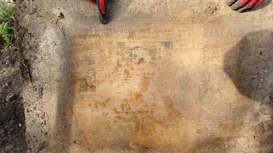 The fragment of newspaper dating back to 1937. PHOTO: CCT