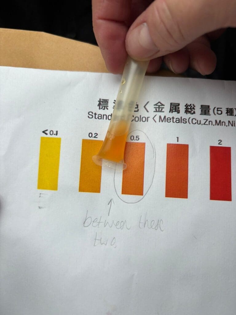 Sampling taking place. SARA EARL