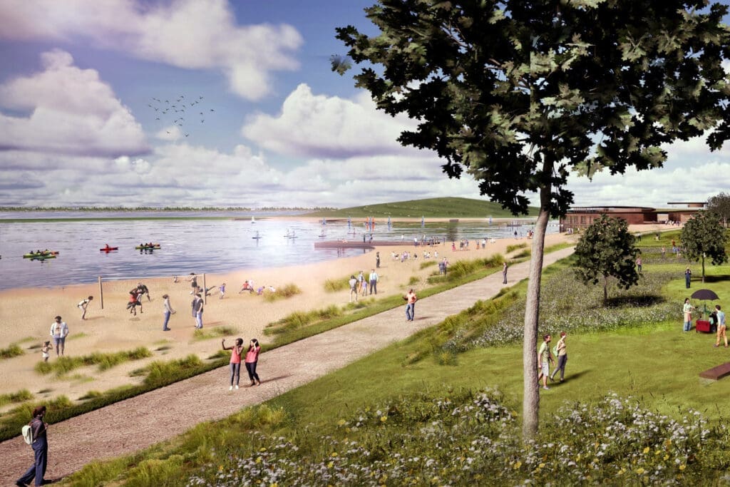 An artist’s impression of the new reservoir. ALL PHOTOS: ANGLIAN WATER