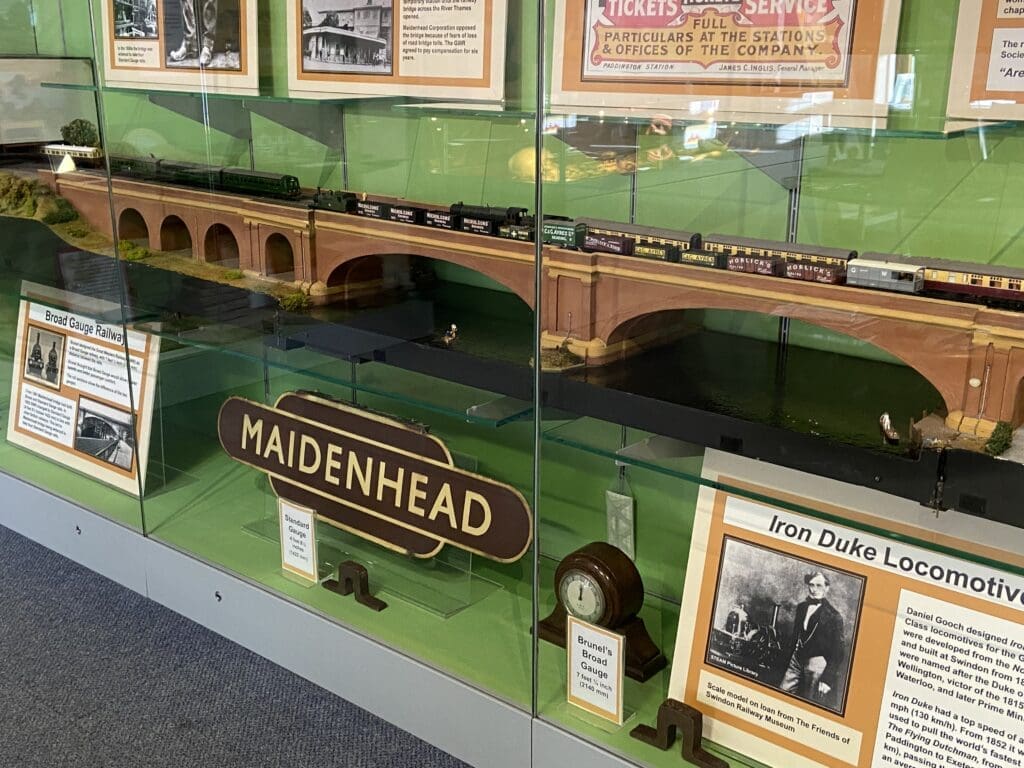 Model of Brunel’s railway bridge plus other artefacts, Maidenhead Heritage Centre.
