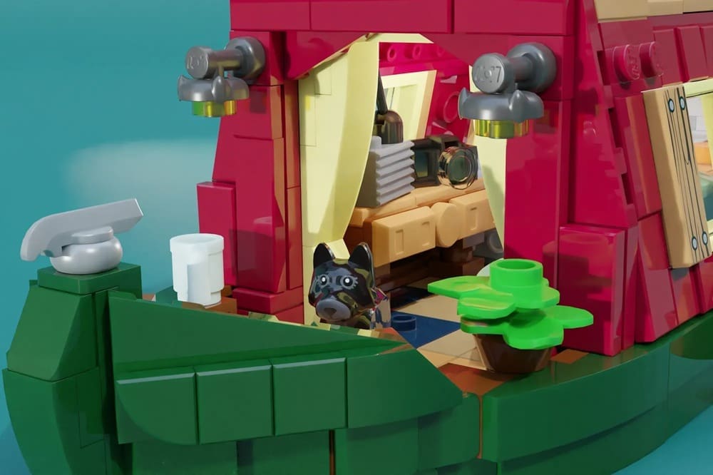 Lego narrowboat