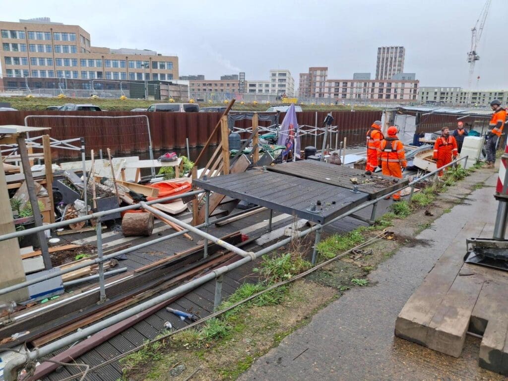 On board the platform.