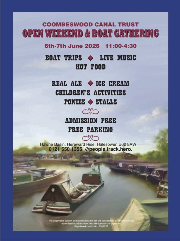 Coombeswood Canal Trust Open Weekend & Boat Gathering returns to Hawne Basin this June