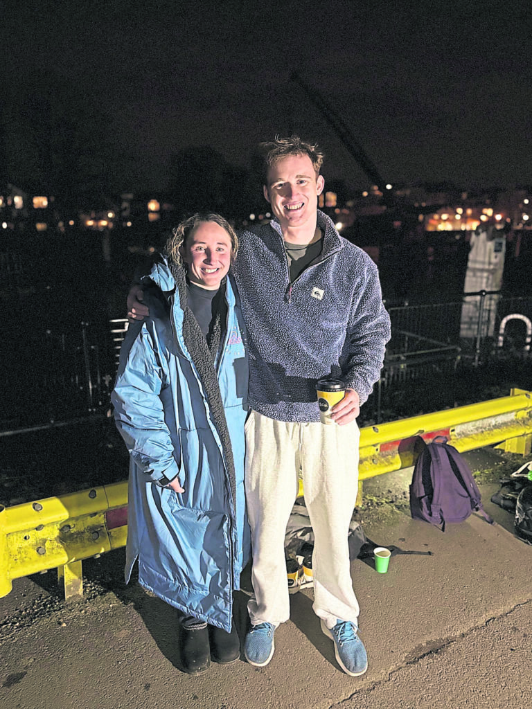 Record breakers Brynde Kreft and Joe Petersen. CLAUDIA PERRY