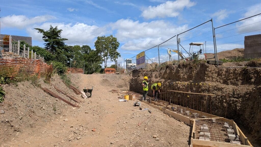 Footings looking north